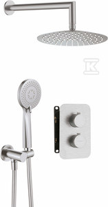 Deante potinkinis termostatinis dušo komplektas BOX, BXYZFEBT, Brushed steel