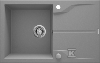Deante granitinė virtuvinė plautuvė Deante Andante Flush, ZQN_S11F, Metallic pilkas