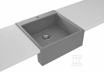 Deante granitinė virtuvinė plautuvė Deante Eridan, ZQE_S10K, Metallic pilkas