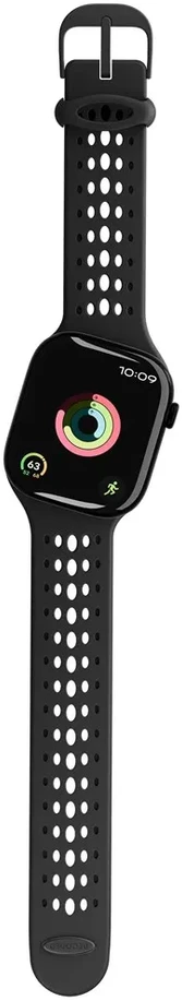 „Decoded“ silikoninis „Ares O“ dirželis, skirtas „Apple Watch 40/41/42 mm“ – juodas