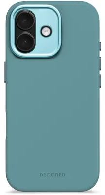 Mėlyna Decoded AntiMicrobial Silicone Backcover - silikoninis apsauginis dėklas, skirtas iPhone 17, suderinamas su MagSafe (retro mėlynas)