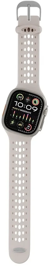 „Decoded Silicone Ares O Band“ – silikoninė apyrankė „Apple Watch 44/46/49 mm“ (molio spalvos)