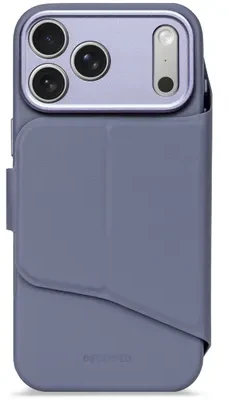 Carruzzo Decoded Tekstūrinio silikono Nuimamas Dėklas-Piniginė su MagSafe iPhone 17 Pro Max – Mėlynas