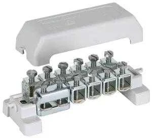 Dehn K12 potencialų išlyginimo šyna 10 gnybtų 2,5–95 mm2 arba 10 mm 1 gnybtas plokščiam 30x4 mm Cu/gal Sn 563200