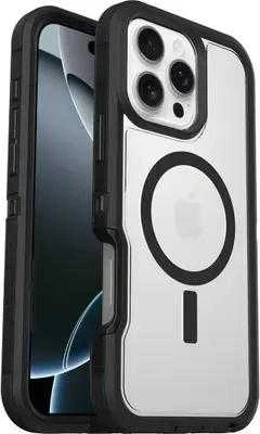 Dėklas Otterbox OB DEFND XTCLEAR APPLE IPHONE16/PRO MAX DARK SIDE - CLEAR/Juodas