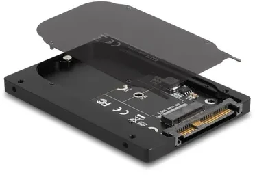 DLC DeLOCK 63379 saugojimo diskų korpusas SSD korpusas Juoda M.2
