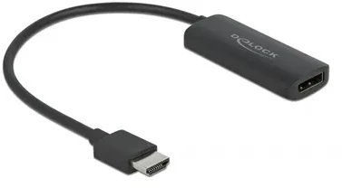 Adapteris HDMI kištukas ir Displayport lizdas microUSB maitinimo blokas 4K 60Hz Delock 24cm