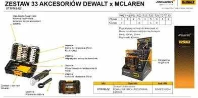 dewalt mclaren komplektas bitów toughcase+ 33el.