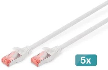 Digitus DK-1644-100-WH-5 tinklo kabelis Balta 10 m Cat6 S/FTP (S-STP)