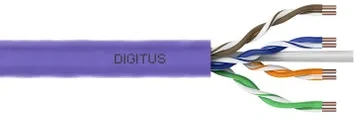 DIGITUS instaliacinis kabelis cat.6A, U/UTP, Dca, AWG 23/1, LSOH, 305m, mėlynas, ritė