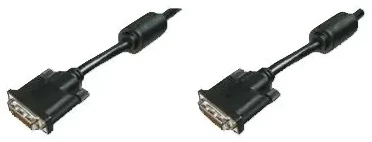 Assmann Electronic ASSMANN DVI prijungimo kabelis DVI(24+1) 2x ferrit M/M 10.0m DVI-D Dual Link bl