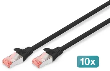 Digitus DK-1644-020-BL-10 tinklo kabelis Juoda 2 m Cat6 S/FTP (S-STP)
