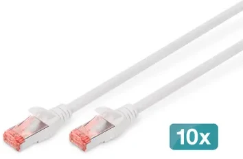 Digitus DK-1644-030-WH-10 tinklo kabelis Balta 3 m Cat6 S/FTP (S-STP)