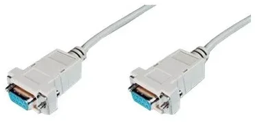 Assmann Electronic DIGITUS Nulinio modemo kabelis D-sub9 su 1,8 m smėlio spalvos tūriu