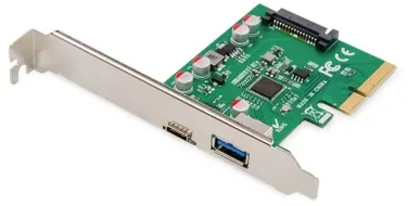 Assmann Electronic Assmann elektroninė DIGITUS PCIe kortelė C tipo USB + A tipo USB