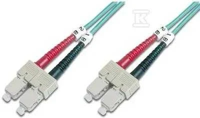 Assmann Electronic „Assmann“ elektroninis DIGITUS šviesolaidinis laidas nuo SC iki SC daugiamodis 50/125 m dvipusis ilgis, 1 m, klasė OM3