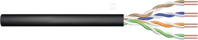 Lauko sauso montavimo kabelis DIGITUS cat.5e, U/UTP, Fca, AWG 24/1, PE, 100m, juodas