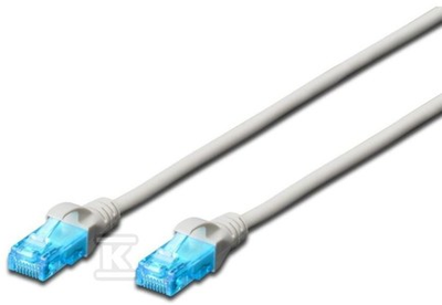 Assmann Electronic DIGITUS DK-1512-250 Premium CAT 5e UTP patch kabelis Ilgis 25m Spalvotas pilkas