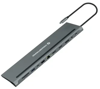 Carruzzo Conceptronic DONN17G knyginių kompiuterių dokas / jungčių replikatorius Vielinis USB 3.2 Gen 1 (3.1 Gen 1) Type-C Pilka