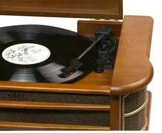 Patefonas Denver MCR-50 su radijo ir kasečių funkcija, rudas