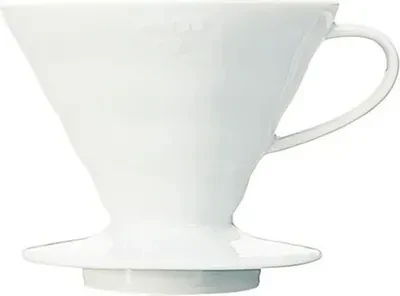 Keraminis kavos lašintuvas Hario V60-02 Baltas