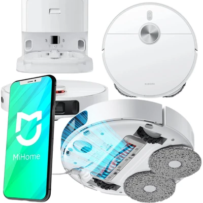 Dulkių siurblys - robotas Xiaomi X10 + su automatine dulkių išsiurbimo stotele, Baltas
