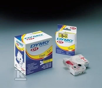 Juostelė DYMO D1 12mm x 7m, vinilinė, juoda ant permatomo / S0720500 45010