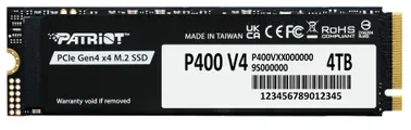 SSD diskas Patriot P400 V4 M.2 PCI-Ex4 NVMe 4TB 6,2GB/s (P400VP4TBM28H)