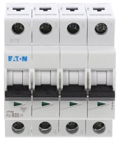 Eaton 166500 Grandinės pertraukiklis 4P B 32A 6kA AC PL6-B32/4 166500