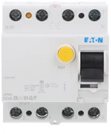 Eaton Liekamosios srovės grandinės pertraukiklis 4P 25A 0,1A 10kA tipas G/F FRCMM-25/4/01-G/F 187414