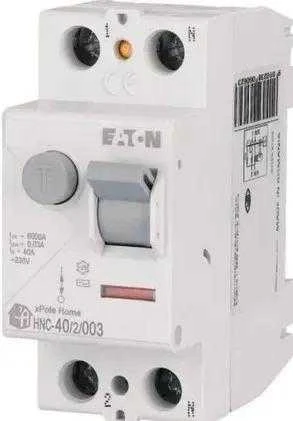 Eaton HNC-40/2/003-A 40A/ 30MA/A DIFFERENTIAL CIRCUIT BREAKER 40A 2P 2M 30MA A 6KA
