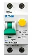 Eaton Liekamosios srovės grandinės pertraukiklis PKNM-6 / 1N / C / 003 2P 6A C 0.03A tipas AC - 236017