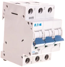 „Eaton“ grandinės pertraukiklis 3P B 20A 10kA AC PLSM B20/3-MW (242449)