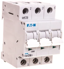 „Eaton“ grandinės pertraukiklis 3P C 50A 10 kA AC PLSM C50/3-MW (242479)