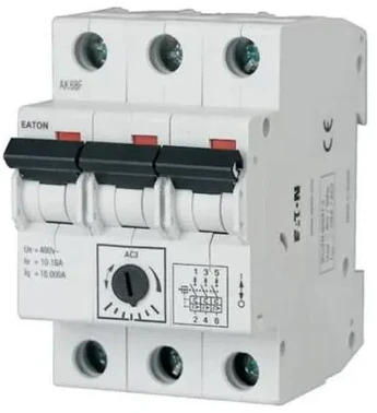 Eaton 248407 variklio grandinės pertraukiklis 3P 0,55 kW 1-1,6 A Z-MS-1.6/3 248407