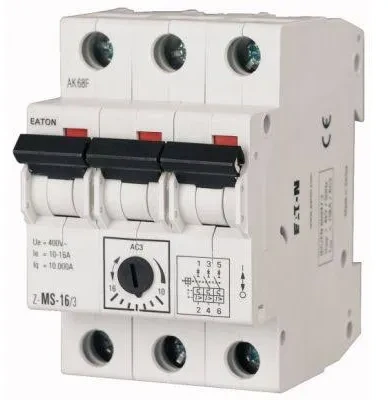 Eaton 248410 variklio grandinės pertraukiklis 3P 2,2 kW 4-6,3 A Z-MS-6.3/3 248410