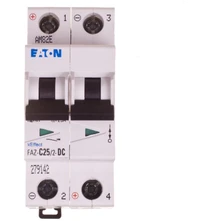 „Eaton“ grandinės pertraukiklis 2P C 25A 15kA DC FAZ C25/2-DC (279142)