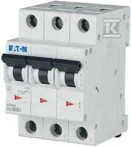 Eaton miniatiūrinis grandinės pertraukiklis FAZ-B32 / 3 3P B 32A 15kA 278850