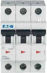 Eaton miniatiūrinis grandinės pertraukiklis FAZ-B50 / 3 3P B 50A 15kA 278852
