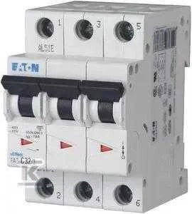 Eaton FAZ-B6/3 OFF NMP. 3 polių, IN=6A
