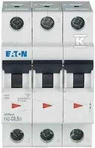 Eaton FAZ-C0.5/3 OFF NMP. 3 polių, IN=0,5A