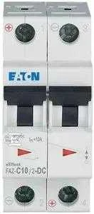 Eaton miniatiūrinis grandinės pertraukiklis FAZ-C10 / 2-DC 2P C 10A 10kA DC 279138