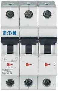 Eaton grandinės pertraukiklis FAZ-C13/3 3P C 13A 15kA AC - 278871