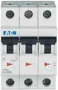 Eaton FAZ-C20 miniatiūrinis automatinis jungiklis 3 moduliai - 278874