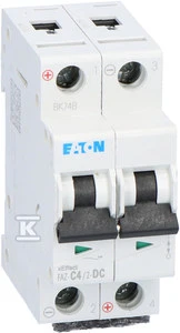 Eaton miniatiūrinis grandinės pertraukiklis FAZ-C4 / 2-DC 2P C 4A 10kA 279136
