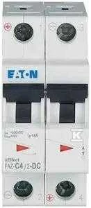 Eaton miniatiūrinis grandinės pertraukiklis FAZ-C4 / 2-DC 2P C 4A 10kA 279136