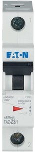 Eaton grandinės pertraukiklis 1P Z 3A 15kA AC FAZ-Z3/1 278621