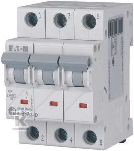 Eaton miniatiūrinis grandinės pertraukiklis 3P B 32A 6kA AC xPole Home HN-B32 / 3 194884