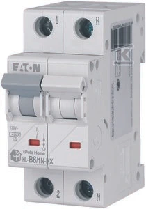 Eaton miniatiūrinis grandinės pertraukiklis 1P + NB 6A 6kA AC xPole Home HN-B6 / 1N 194838