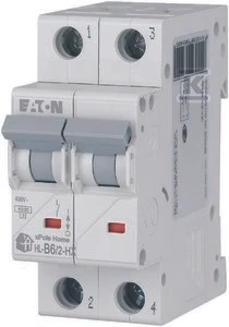 Eaton miniatiūrinis grandinės pertraukiklis 2P B 6A 6kA AC xPole Home HN-B6 / 2 194858